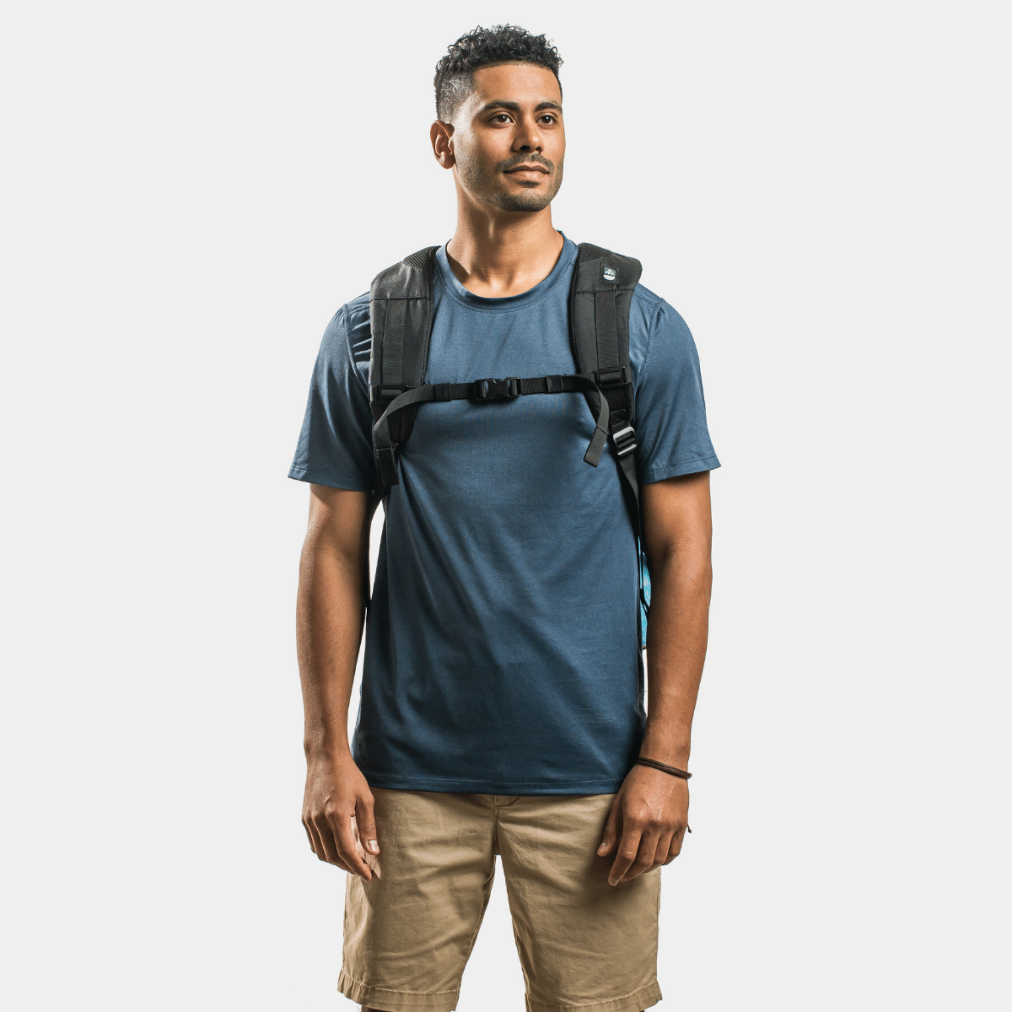 Pro L on back of male model front