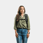 Pro L on back of female model front